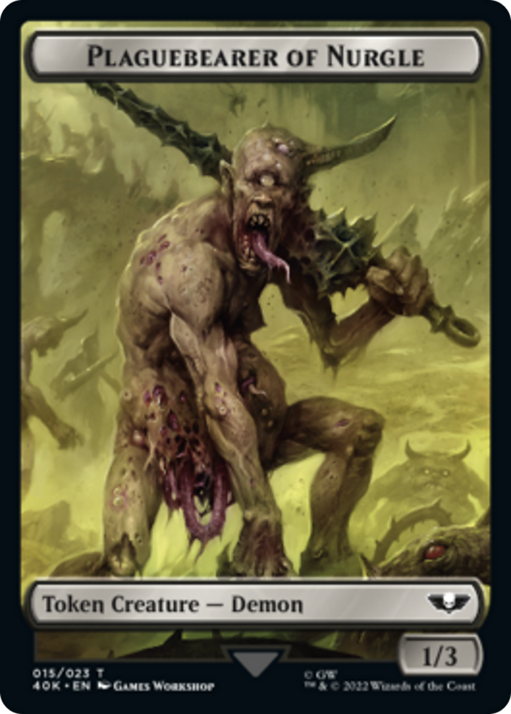 Spawn // Plaguebearer of Nurgle Double-Sided Token [Warhammer 40,000 Tokens] | Total Play