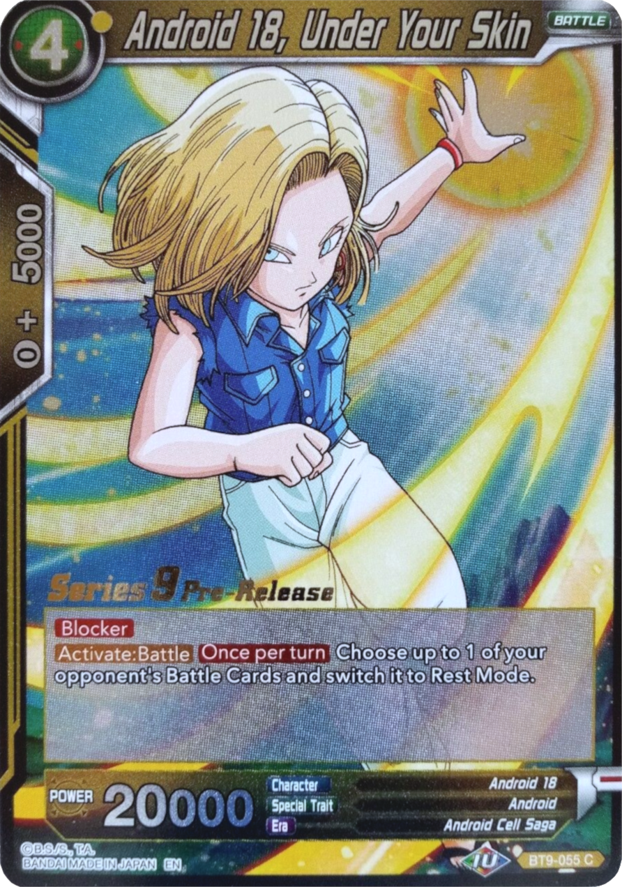 Android 18, Under Your Skin (BT9-055) [Universal Onslaught Prerelease Promos] | Total Play