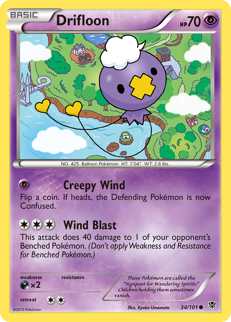 Drifloon (34/101) [Black & White: Plasma Blast] | Total Play