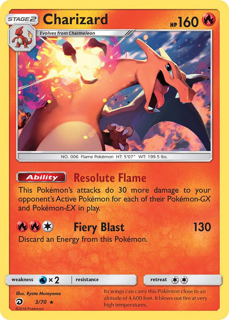 Charizard (3/70) (Let's Play, Eevee) (Theme Deck Exclusive) [Sun & Moon: Dragon Majesty] | Total Play