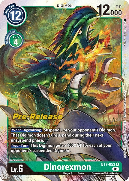 Dinorexmon [BT7-053] [Next Adventure Pre-Release Cards] | Total Play