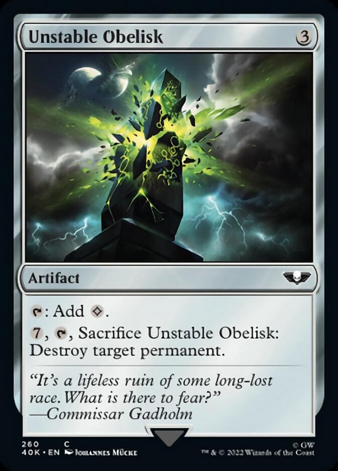 Unstable Obelisk (Surge Foil) [Warhammer 40,000] | Total Play