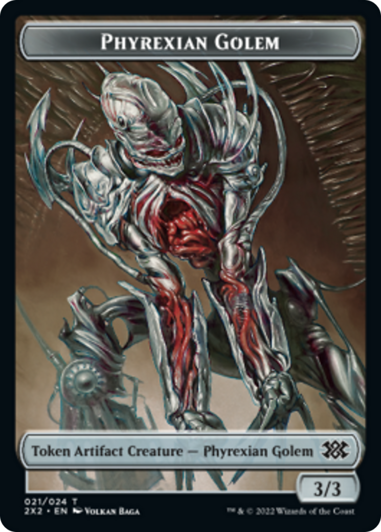 Egg // Phyrexian Golem Double-Sided Token [Double Masters 2022 Tokens] | Total Play