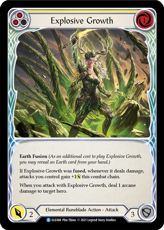 Explosive Growth (Yellow) [ELE068] (Tales of Aria)  1st Edition Rainbow Foil | Total Play