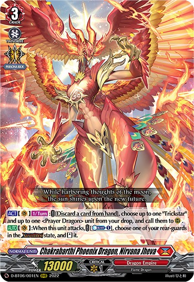 Chakrabarthi Phoenix Dragon, Nirvana Jheva (D-BT06/001EN) [Blazing Dragon Reborn] | Total Play