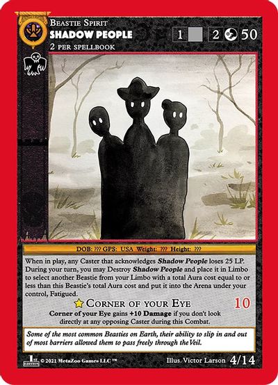 Shadow People [Cryptid Nation: First Edition Manchac Swamp Priestess Deck] | Total Play