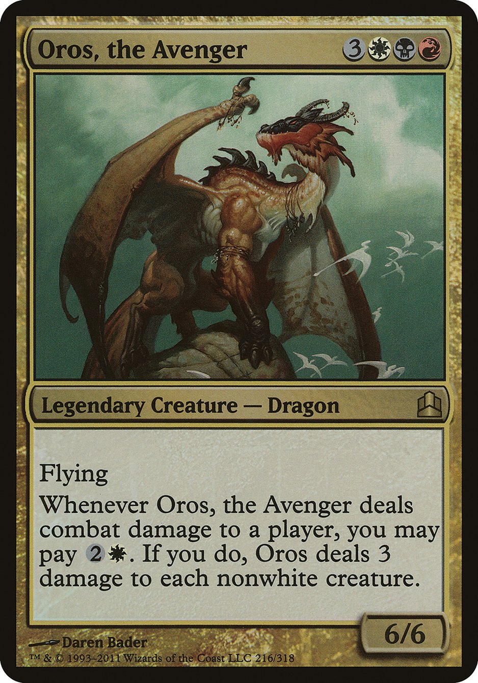 Oros, the Avenger (Oversized) [Commander 2011 Oversized] | Total Play