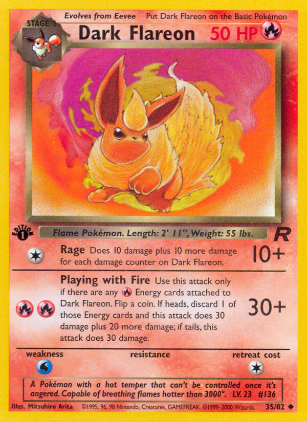 Dark Flareon (35/82) [Team Rocket 1st Edition] | Total Play