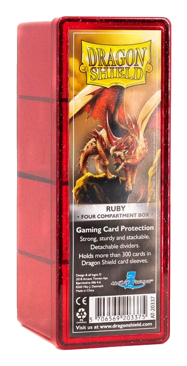 Dragon Shield: Four-Compartment Deck Box - Ruby | Total Play