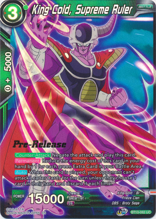 King Cold, Supreme Ruler (BT13-082) [Supreme Rivalry Prerelease Promos] | Total Play