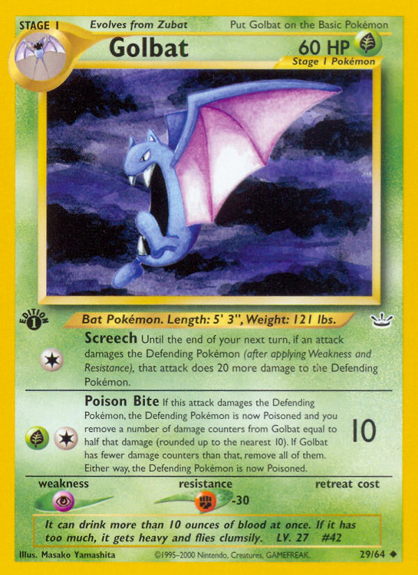 Golbat (29/64) [Neo Revelation 1st Edition] | Total Play