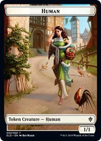 Human // Food (16) Double-Sided Token [Throne of Eldraine Tokens] | Total Play