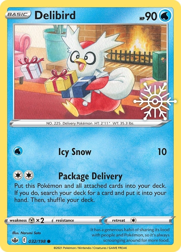 Delibird (032/198) (Holiday Calendar) [Sword & Shield: Chilling Reign] | Total Play