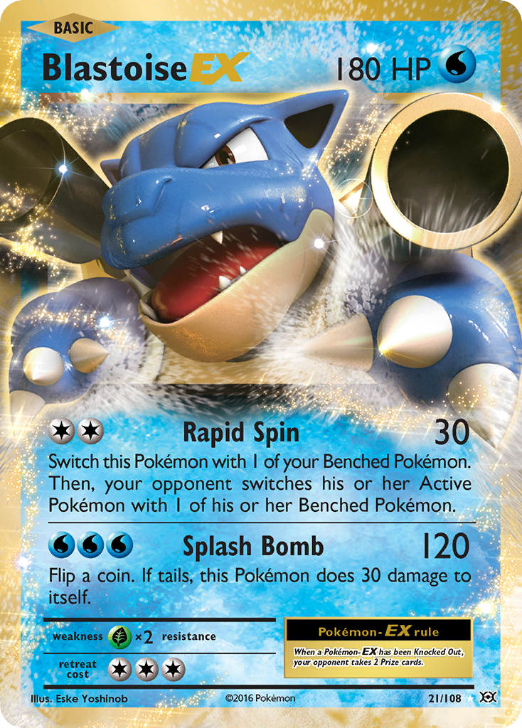 Blastoise EX (21/108) [XY: Evolutions] | Total Play