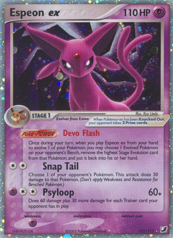 Espeon ex (102/115) [EX: Unseen Forces] | Total Play