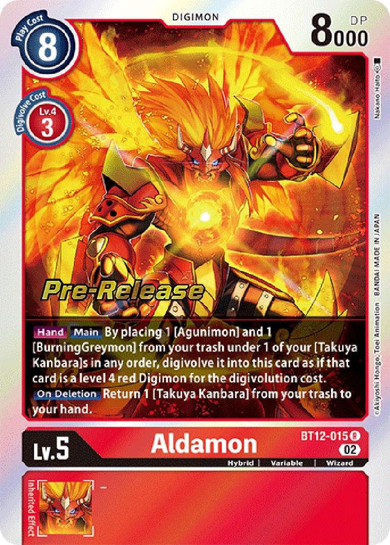 Aldamon [BT12-015] [Across Time Pre-Release Cards] | Total Play