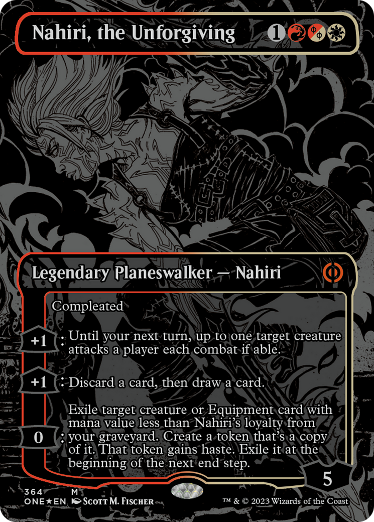 Nahiri, the Unforgiving (Oil Slick Raised Foil) [Phyrexia: All Will Be One] | Total Play