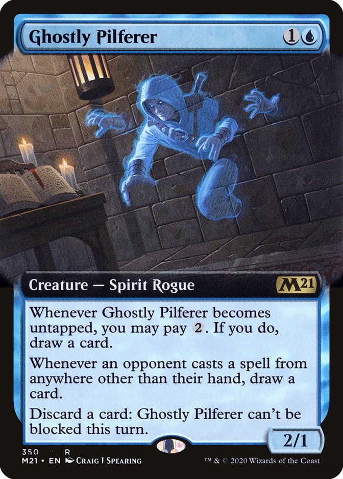 Ghostly Pilferer (Extended Art) [Core Set 2021] | Total Play