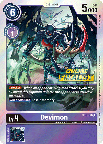 Devimon [ST6-08] (Online Finalist) [Starter Deck: Venomous Violet Promos] | Total Play