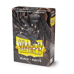 Dragon Shield: Japanese Size 60ct Sleeves - Black (Matte) | Total Play