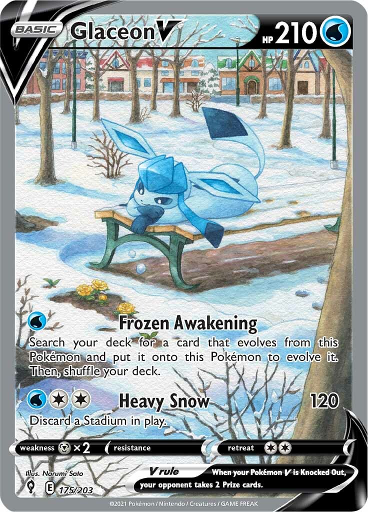 Glaceon V (175/203) [Sword & Shield: Evolving Skies] | Total Play