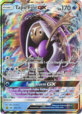 Tapu Fini GX (39/147) (Alternate card) (Jumbo Card) [Sun & Moon: Burning Shadows] | Total Play