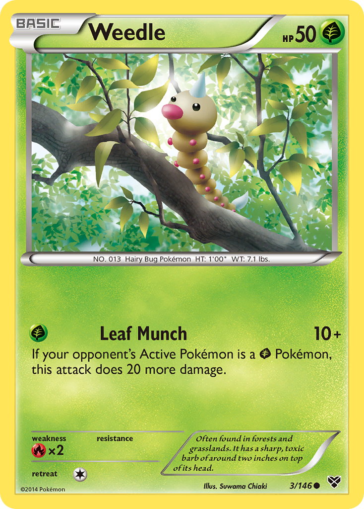 Weedle (3/146) [XY: Base Set] | Total Play