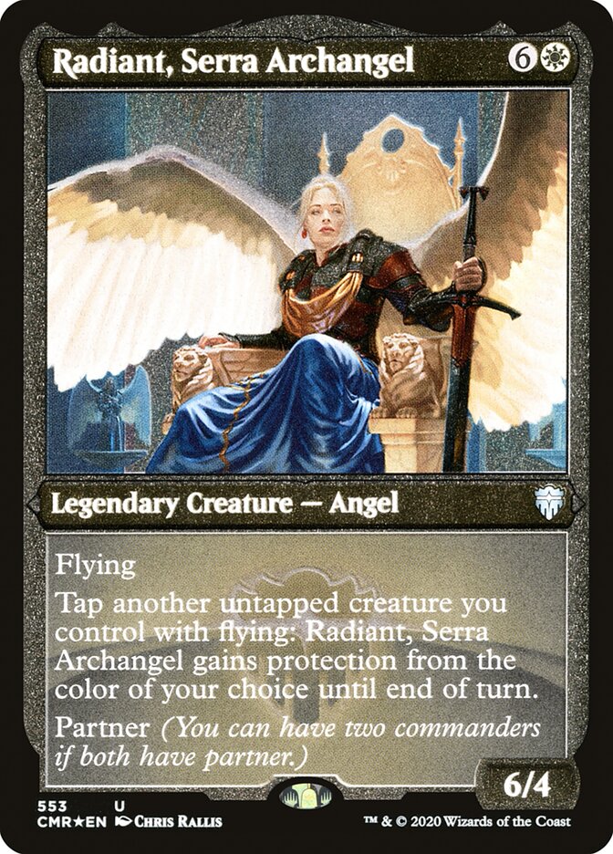 Radiant, Serra Archangel (Etched) [Commander Legends] | Total Play