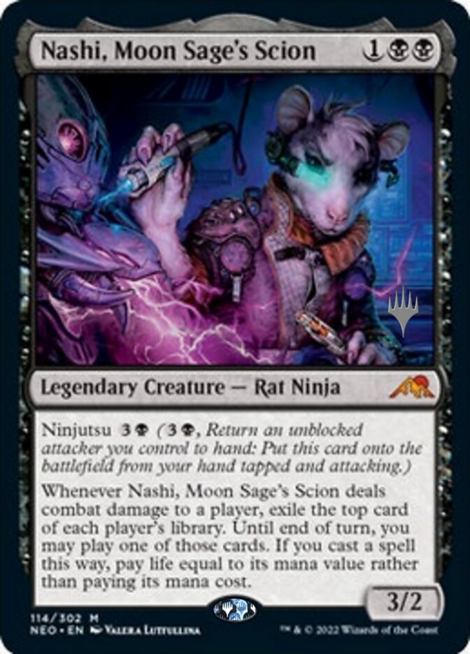 Nashi, Moon Sage's Scion (Promo Pack) [Kamigawa: Neon Dynasty Promos] | Total Play