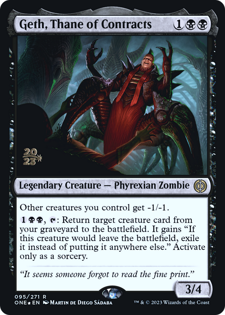 Geth, Thane of Contracts [Phyrexia: All Will Be One Prerelease Promos] | Total Play