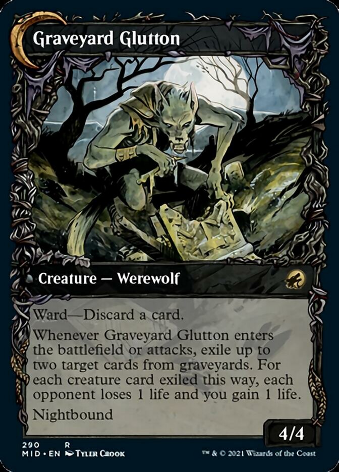 Graveyard Trespasser // Graveyard Glutton (Showcase Equinox) [Innistrad: Midnight Hunt] | Total Play