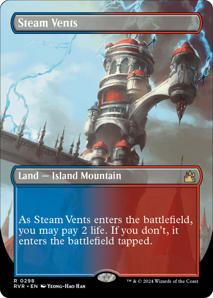 Steam Vents (Borderless) [Ravnica Remastered] | Total Play