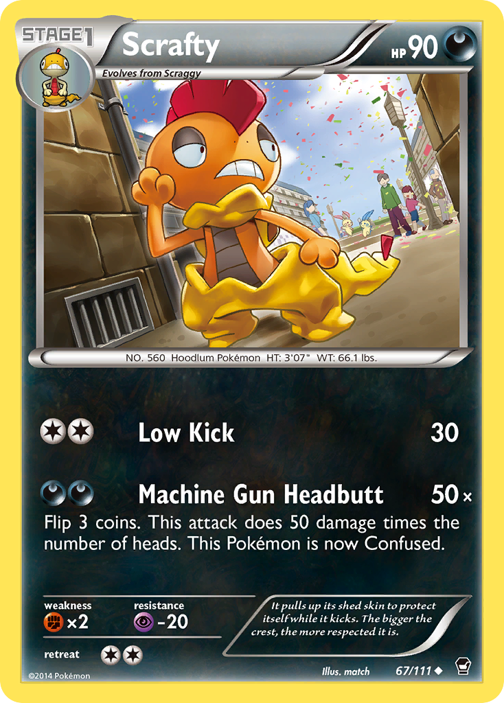 Scrafty (67/111) [XY: Furious Fists] | Total Play