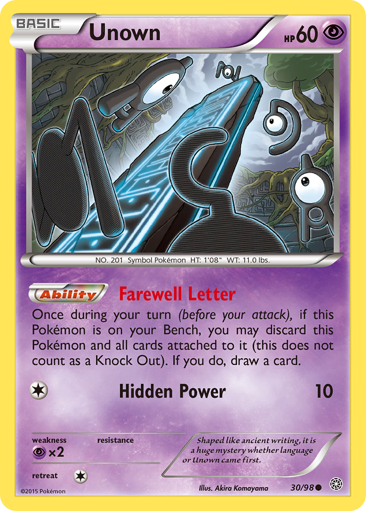 Unown (30/98) [XY: Ancient Origins] | Total Play