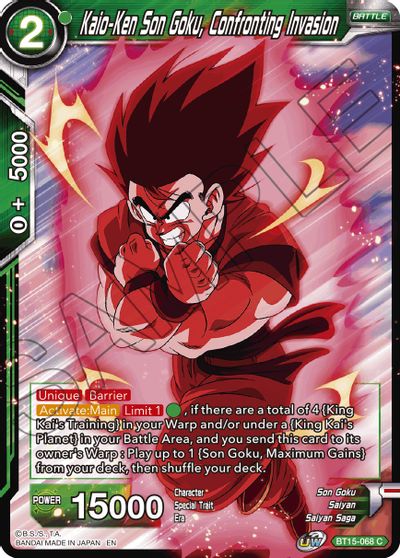 Kaio-Ken Son Goku, Confronting Invasion (BT15-068) [Saiyan Showdown] | Total Play