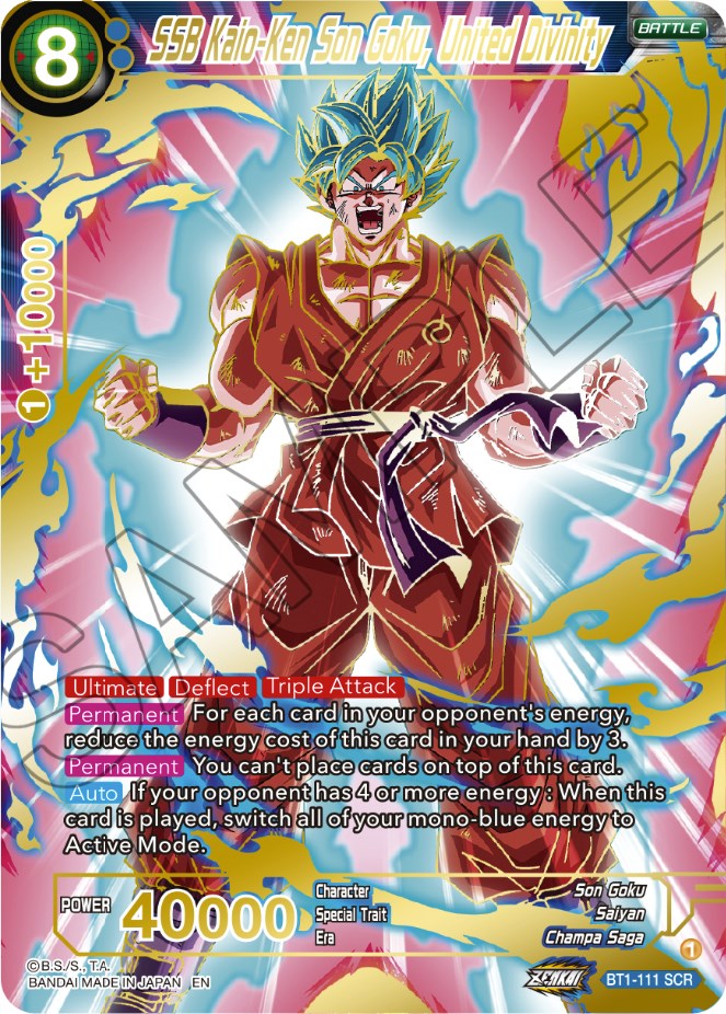 SSB Kaio-Ken Son Goku, United Divinity (BT1-111) [Dawn of the Z-Legends] | Total Play