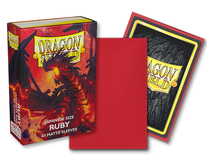 Dragon Shield: Japanese Size 60ct Sleeves - Ruby (Matte) | Total Play