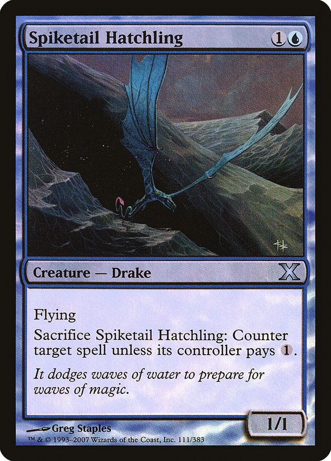 Spiketail Hatchling (Premium Foil) [Tenth Edition] | Total Play