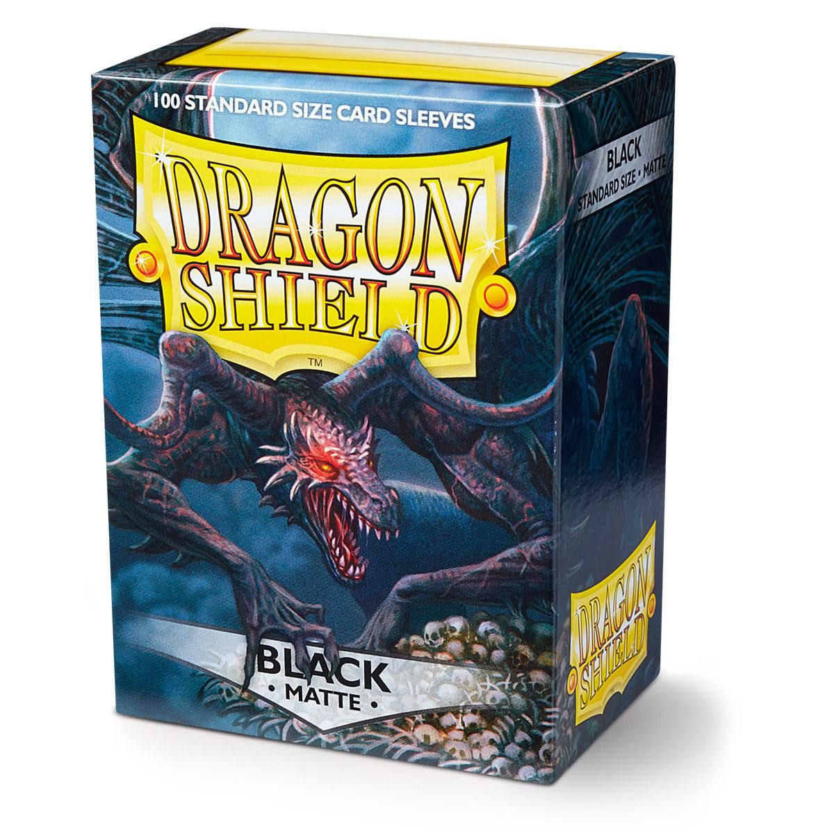 Dragon Shield: Standard 100ct Sleeves - Black (Matte) | Total Play