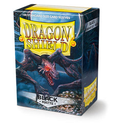Dragon Shield: Standard 100ct Sleeves - Black (Matte) | Total Play