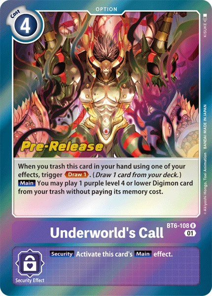 Underworld's Call [BT6-108] [Double Diamond Pre-Release Cards] | Total Play