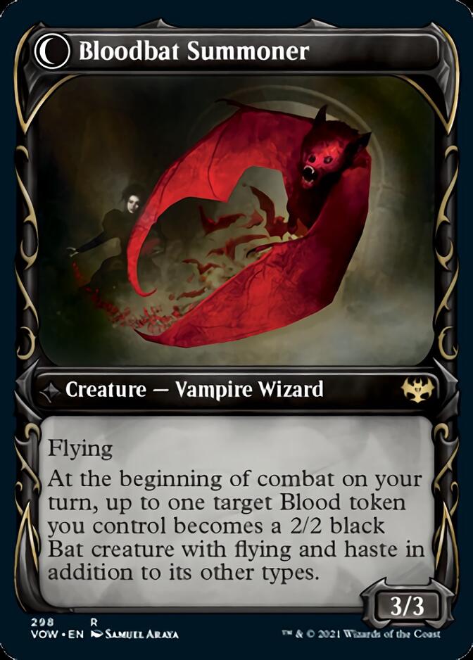 Voldaren Bloodcaster // Bloodbat Summoner (Showcase Fang Frame) [Innistrad: Crimson Vow] | Total Play