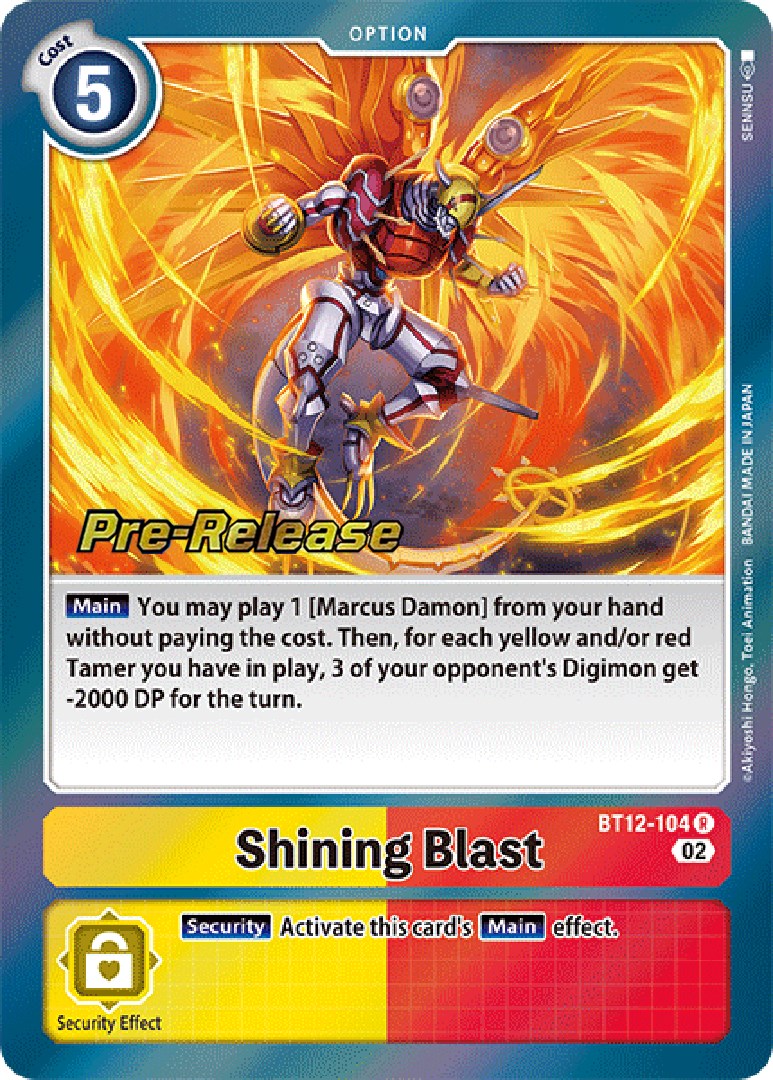 Shining Blast [BT12-104] [Across Time Pre-Release Cards] | Total Play