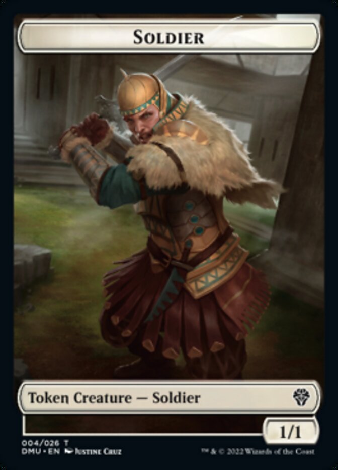 Soldier // Elemental Double-Sided Token [Dominaria United Tokens] | Total Play