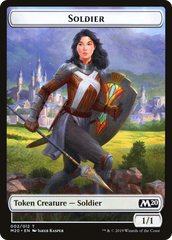 Soldier // Dinosaur Double-Sided Token [Game Night 2019 Tokens] | Total Play