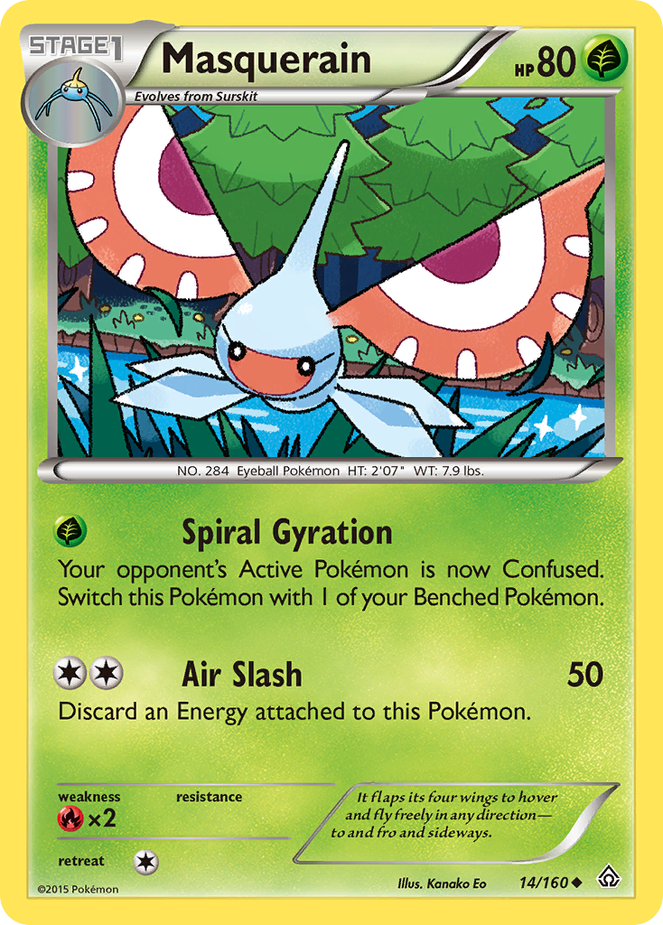 Masquerain (14/160) [XY: Primal Clash] | Total Play