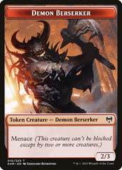 Human Warrior // Demon Berserker Double-Sided Token [Kaldheim Tokens] | Total Play