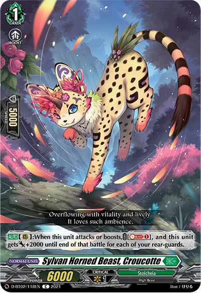 Sylvan Horned Beast, Croucotte (D-BT02/118EN) [A Brush with the Legends] | Total Play