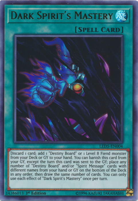 Dark Spirit's Mastery [LED5-EN004] Ultra Rare | Total Play