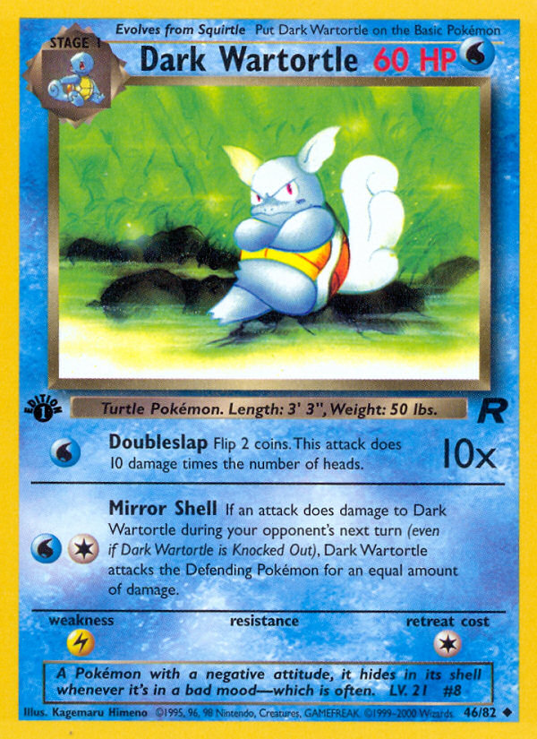 Dark Wartortle (46/82) [Team Rocket 1st Edition] | Total Play